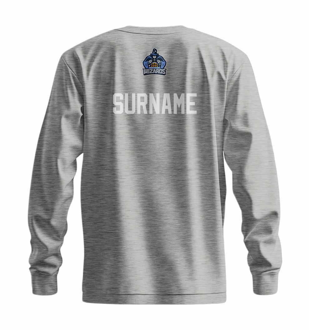 Chermside Redbacks Long Sleeve T-shirt - Grey Marle