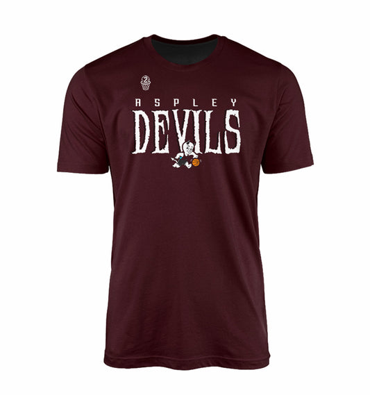 Aspley Devils Club T-shirt - MAROON