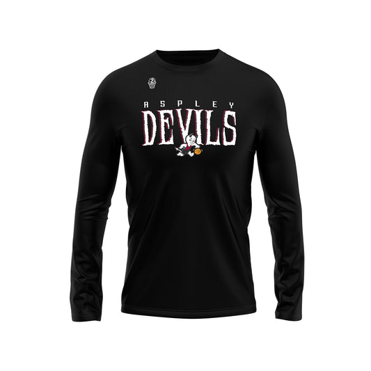 Aspley Devils Long Sleeve T-shirt - Black