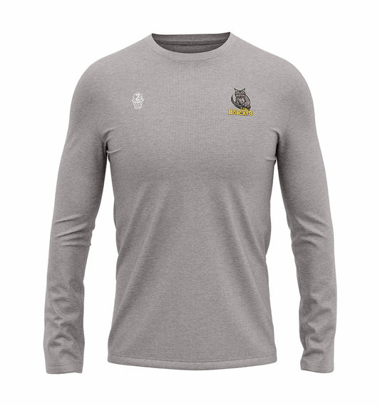 Brendale Bobcats Long Sleeve T-shirt - Grey Marle