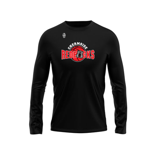 Chermside Redbacks Long Sleeve T-shirt - Black