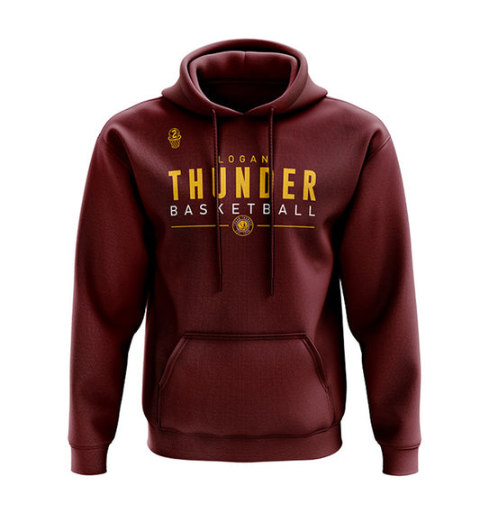 Logan Thunder Basketball Hoodie - MAROON