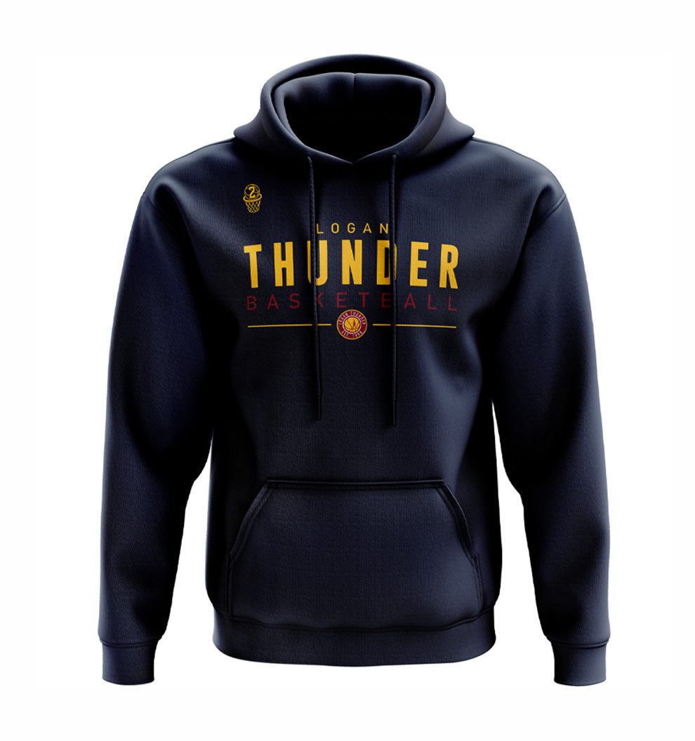 Logan Thunder Basketball Hoodie - NAVY