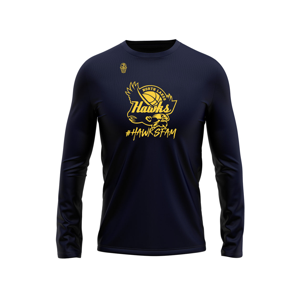 North Lakes Hawks Long Sleeve T-shirt - Navy