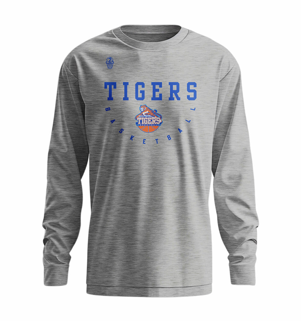 Tigers Long Sleeve T-shirt - Grey Marle