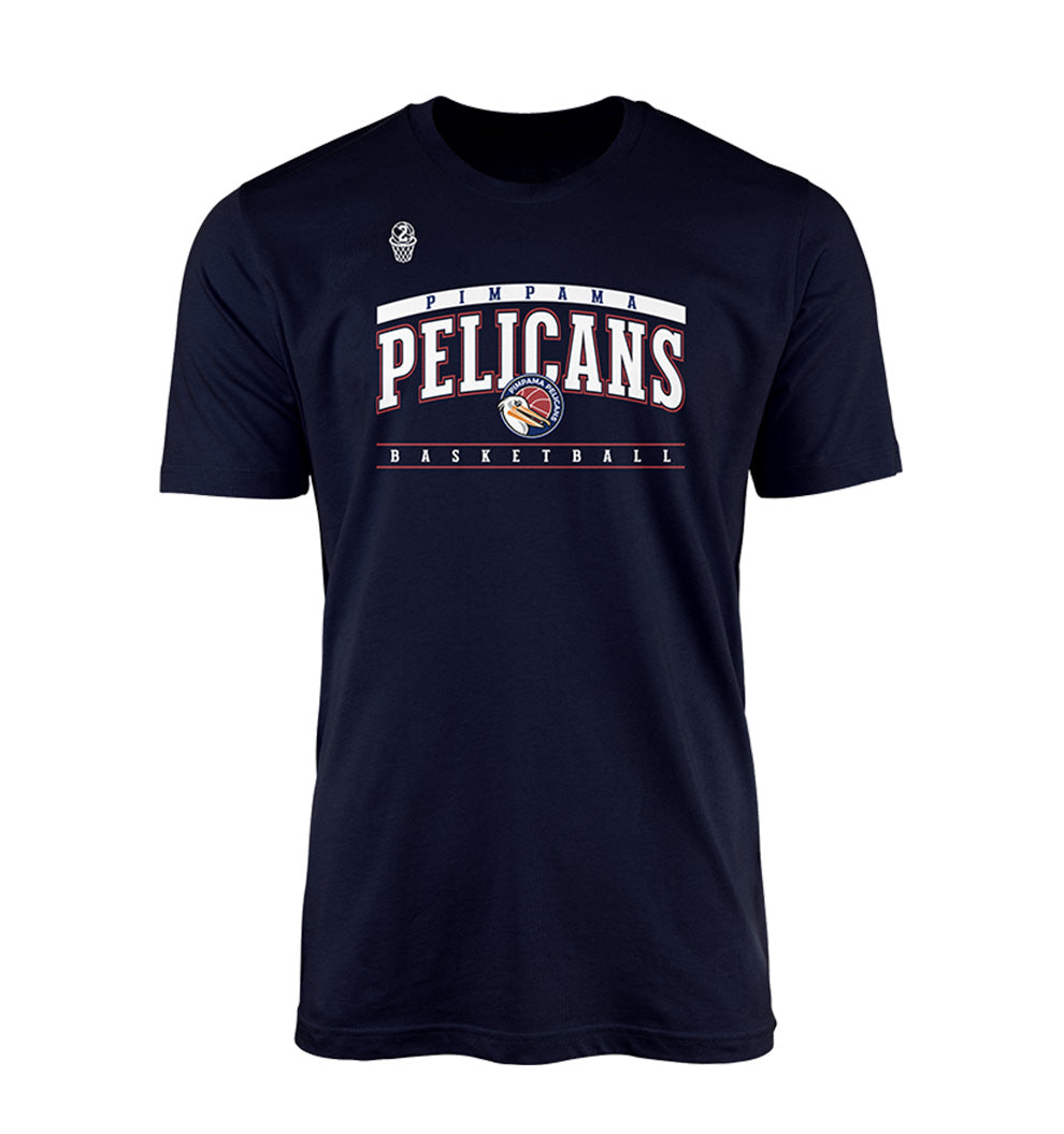 Pimpama Pelicans Courtside T-shirt - Navy