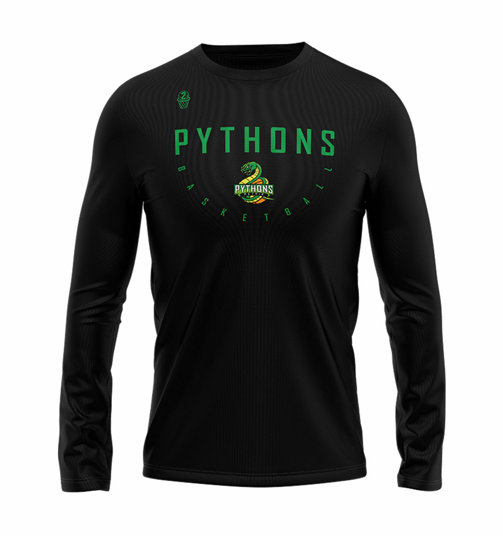 Petrie Pythons Long Sleeve T-shirt - Black