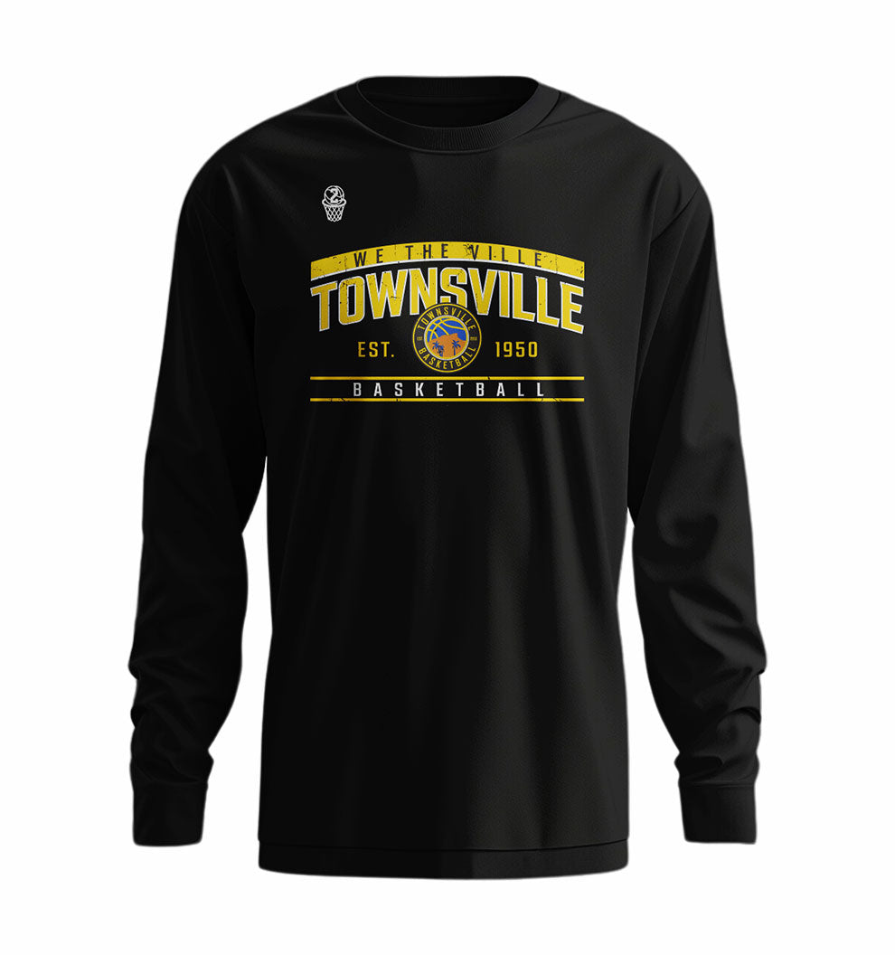 Townsville Courtside Long Sleeve T-shirt - Black