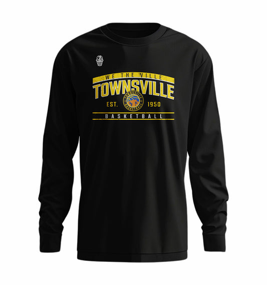 Townsville Courtside Long Sleeve T-shirt - Black