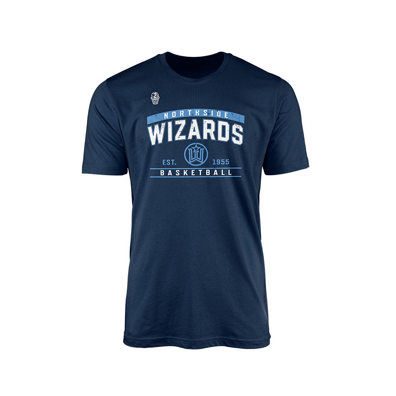 Wizards Courtside Tee - NAVY