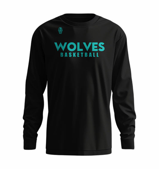 Tamborine Wolves Club Long Sleeve T-shirt - BLACK
