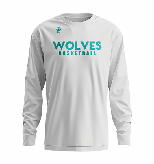 Tamborine Wolves Club Long Sleeve T-shirt - WHITE