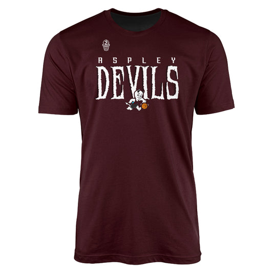 Aspley Devils Club T-shirt - MAROON