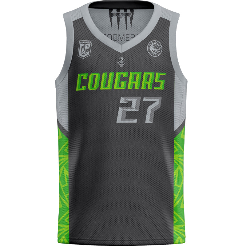 Coomera Cougars Reversible Playing Jersey - dark grey side - FRONT