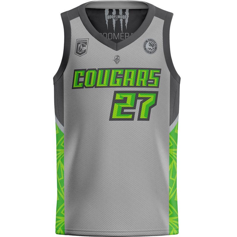 Coomera Cougars Reversible Playing Jersey - light grey side - FRONT