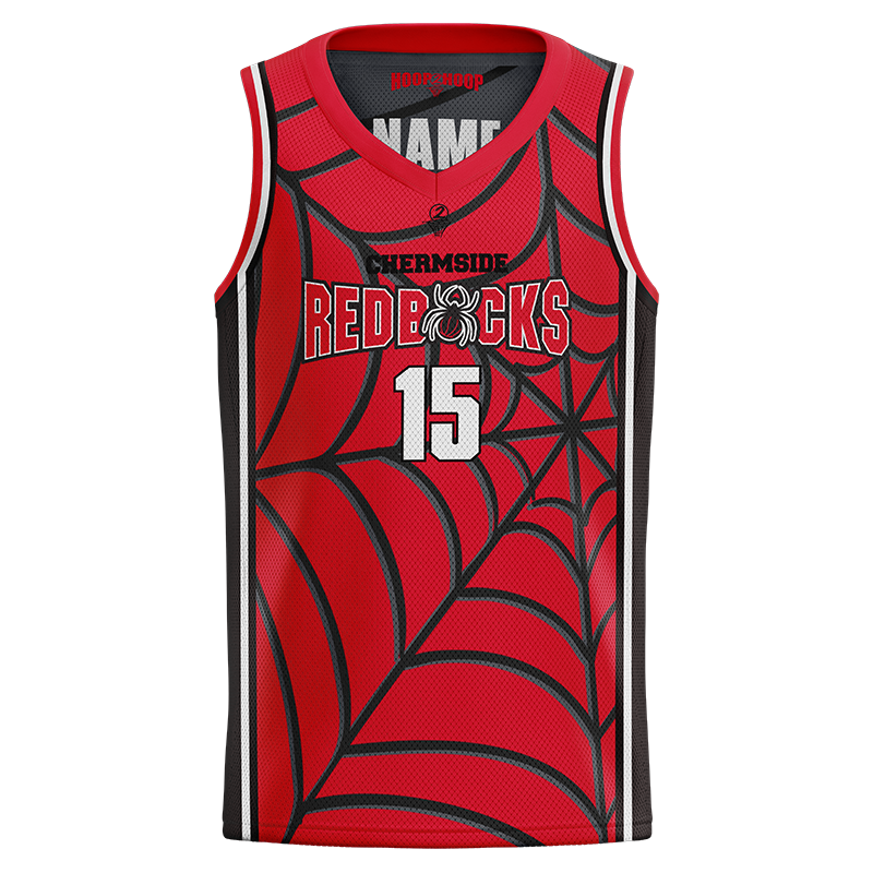 Chermside Redbacks Playing Reversible Singlet - RED SIDE - FRONT