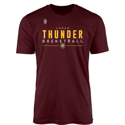 Logan Thunder Basketball T-shirt - MAROON