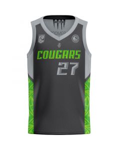 Coomera Cougars Reversible Playing Jersey - dark grey side - FRONT