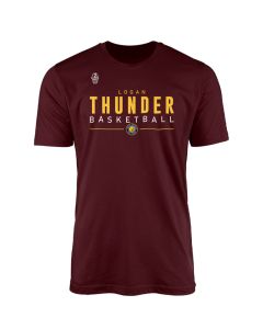 Logan Thunder Basketball T-shirt - MAROON