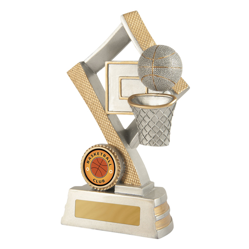 614-7 - Diamond-Basketball - Silver/Gold - 3  sizes available - $9.39 - $11.03